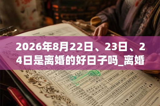 2026年8月22日、23日、24日是离婚的好日子吗_离婚可以吗 2026年8月22日、23日、24日是离婚的好日子吗_离婚可以吗