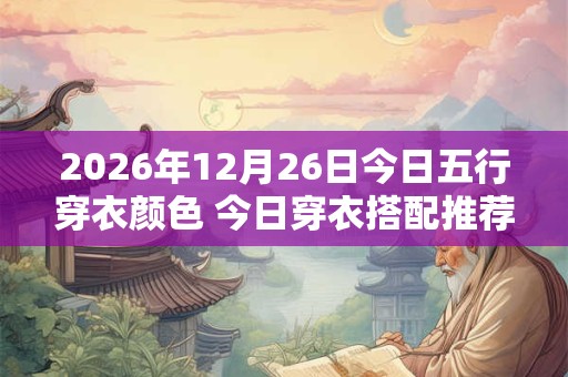 2026年12月26日今日五行穿衣颜色 今日穿衣搭配推荐！
