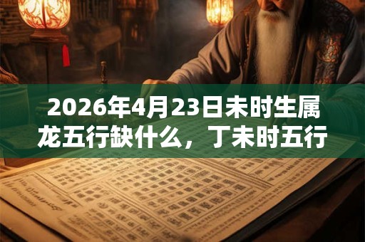 2026年4月23日未时生属龙五行缺什么，丁未时五行缺什么