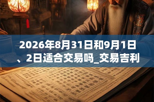 2026年8月31日和9月1日、2日适合交易吗_交易吉利吗