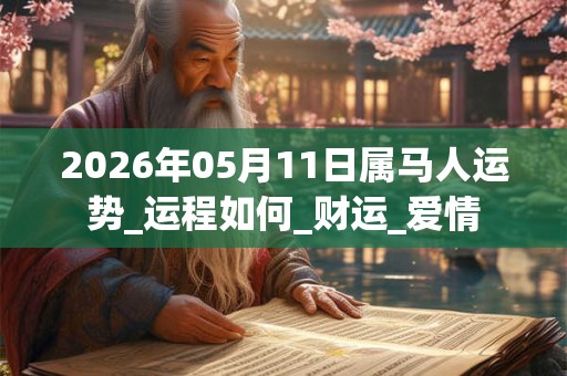 2026年05月11日属马人运势_运程如何_财运_爱情 2026年05月11日属马人运势_运程如何_财运_爱情
