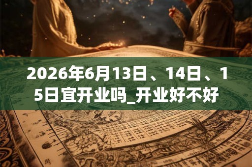 2026年6月13日、14日、15日宜开业吗_开业好不好 2026年6月13日、14日、15日宜开业吗_开业好不好