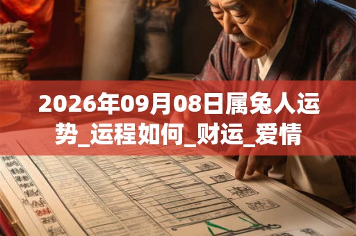 2026年09月08日属兔人运势_运程如何_财运_爱情 2026年09月08日属兔人运势_运程如何_财运_爱情