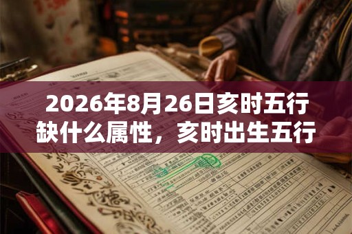 2026年8月26日亥时五行缺什么属性，亥时出生五行缺什么