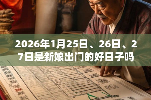 2026年1月25日、26日、27日是新娘出门的好日子吗_新娘出门可以吗