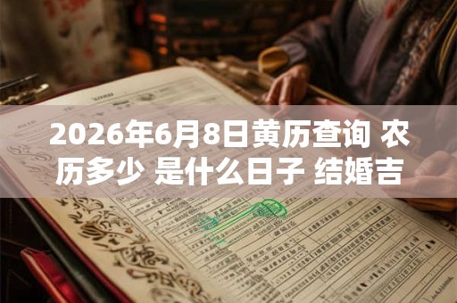 2026年6月8日黄历查询 农历多少 是什么日子 结婚吉时