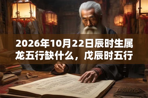 2026年10月22日辰时生属龙五行缺什么，戊辰时五行缺什么