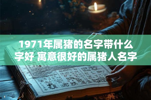 1971年属猪的名字带什么字好 寓意很好的属猪人名字 1971年属猪的名字带什么字好 寓意很好的属猪人名字