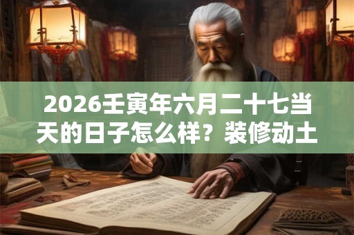 2026壬寅年六月二十七当天的日子怎么样?装修动土好不好? 2026壬寅年六月二十七当天的日子怎么样?装修动土好不好?