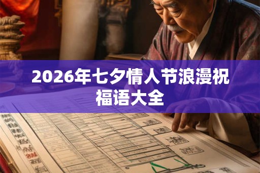 2026年七夕情人节浪漫祝福语大全