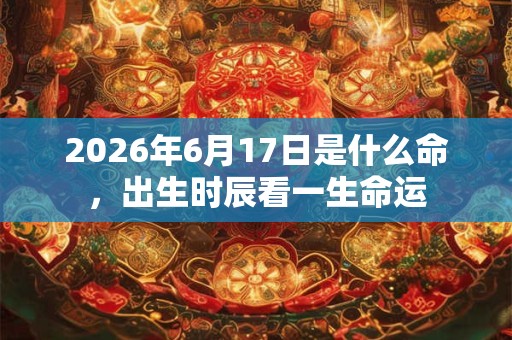 2026年6月17日是什么命,出生时辰看一生命运 2026年6月17日是什么命,出生时辰看一生命运