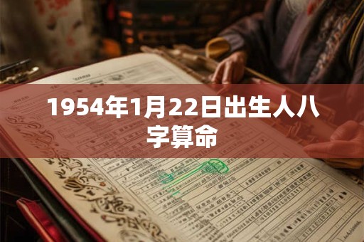 1954年1月22日出生人八字算命