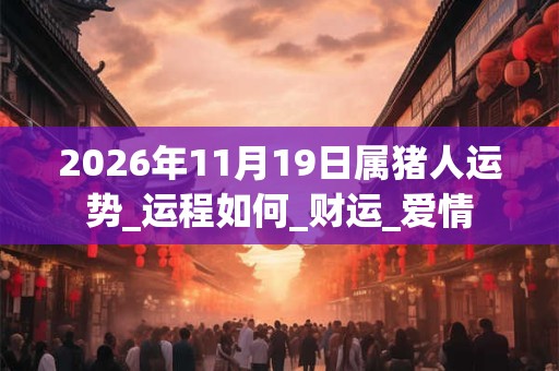 2026年11月19日属猪人运势_运程如何_财运_爱情 2026年11月19日属猪人运势_运程如何_财运_爱情