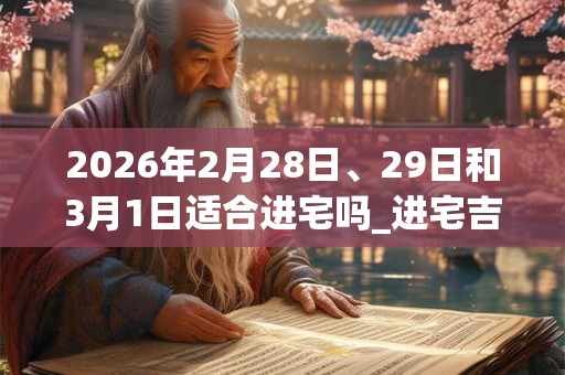 2026年2月28日、29日和3月1日适合进宅吗_进宅吉利吗