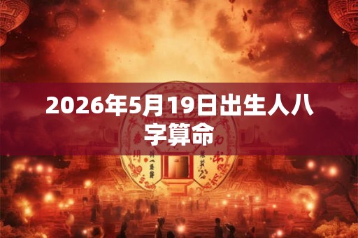 2026年5月19日出生人八字算命 2026年5月19日出生人八字算命