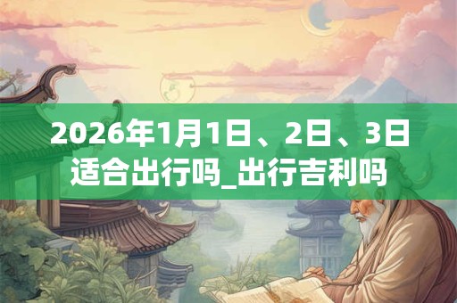 2026年1月1日、2日、3日适合出行吗_出行吉利吗 2026年1月1日、2日、3日适合出行吗_出行吉利吗