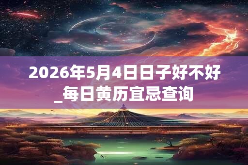 2026年5月4日日子好不好_每日黄历宜忌查询