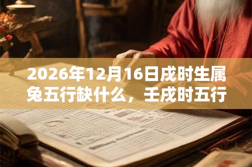 2026年12月16日戌时生属兔五行缺什么,壬戌时五行缺什么 2026年12月16日戌时生属兔五行缺什么,壬戌时五行缺什么
