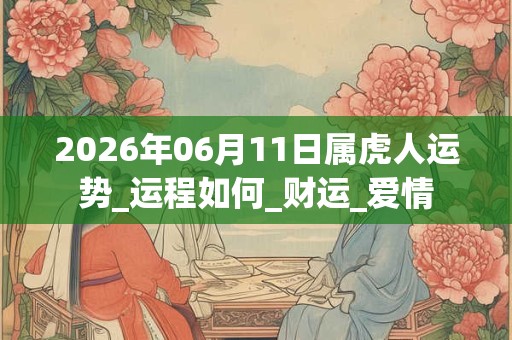 2026年06月11日属虎人运势_运程如何_财运_爱情 2026年06月11日属虎人运势_运程如何_财运_爱情