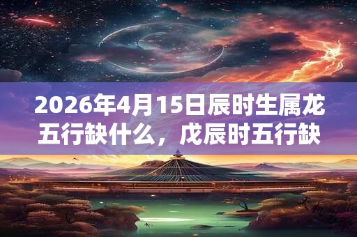 2026年4月15日辰时生属龙五行缺什么,戊辰时五行缺什么 2026年4月15日辰时生属龙五行缺什么,戊辰时五行缺什么