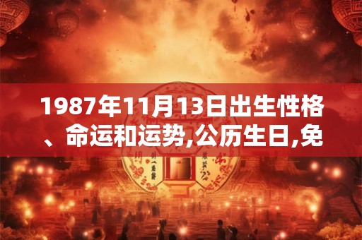 1987年11月13日出生性格、命运和运势,公历生日,免费算命 1987年11月13日出生性格、命运和运势,公历生日,免费算命