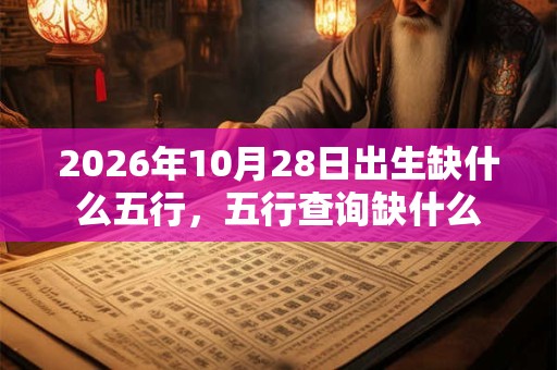 2026年10月28日出生缺什么五行，五行查询缺什么