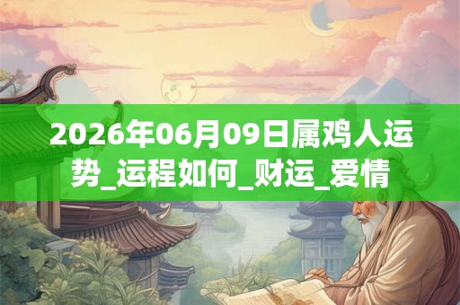 2026年06月09日属鸡人运势_运程如何_财运_爱情 2026年06月09日属鸡人运势_运程如何_财运_爱情