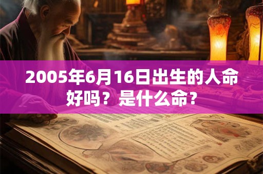 2005年6月16日出生的人命好吗？是什么命？