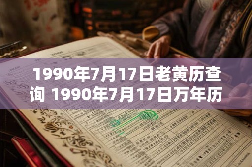 1990年7月17日老黄历查询 1990年7月17日万年历黄道吉日 1990年7月17日老黄历查询 1990年7月17日万年历黄道吉日