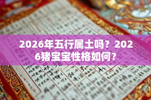 2026年五行属土吗?2026猪宝宝性格如何? 2026年五行属土吗?2026猪宝宝性格如何?