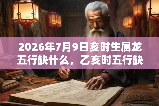 2026年7月9日亥时生属龙五行缺什么,乙亥时五行缺什么 2026年7月9日亥时生属龙五行缺什么,乙亥时五行缺什么