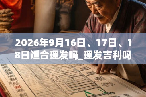 2026年9月16日、17日、18日适合理发吗_理发吉利吗