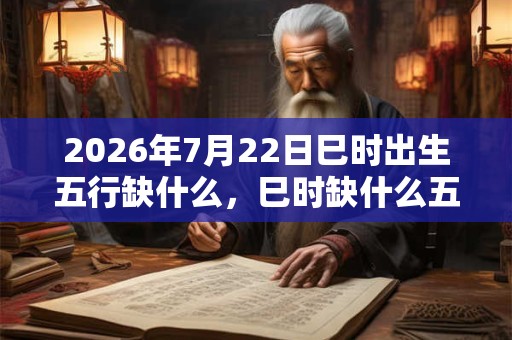 2026年7月22日巳时出生五行缺什么,巳时缺什么五行 2026年7月22日巳时出生五行缺什么,巳时缺什么五行