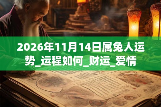 2026年11月14日属兔人运势_运程如何_财运_爱情