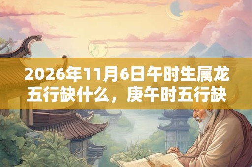 2026年11月6日午时生属龙五行缺什么,庚午时五行缺什么 2026年11月6日午时生属龙五行缺什么,庚午时五行缺什么