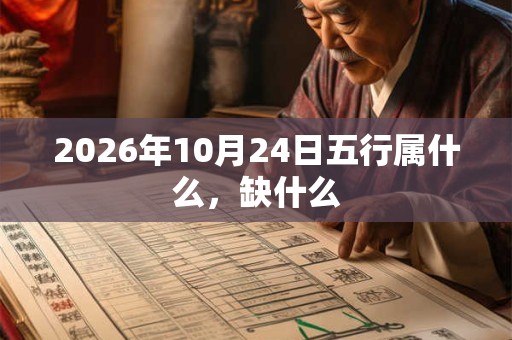 2026年10月24日五行属什么，缺什么