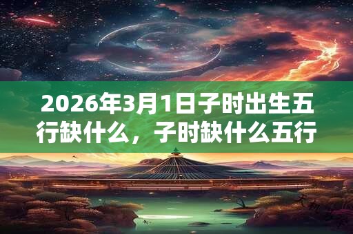 2026年3月1日子时出生五行缺什么,子时缺什么五行 2026年3月1日子时出生五行缺什么,子时缺什么五行