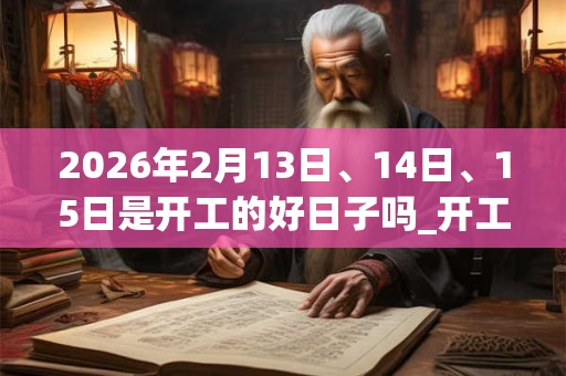 2026年2月13日、14日、15日是开工的好日子吗_开工可以吗 2026年2月13日、14日、15日是开工的好日子吗_开工可以吗