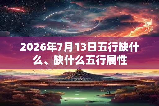 2026年7月13日五行缺什么、缺什么五行属性