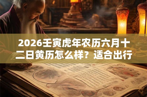 2026壬寅虎年农历六月十二日黄历怎么样？适合出行吗？