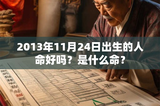 2013年11月24日出生的人命好吗?是什么命? 2013年11月24日出生的人命好吗?是什么命?