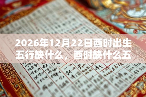 2026年12月22日酉时出生五行缺什么，酉时缺什么五行