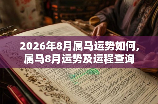 2026年8月属马运势如何,属马8月运势及运程查询