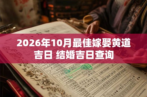 2026年10月最佳嫁娶黄道吉日 结婚吉日查询