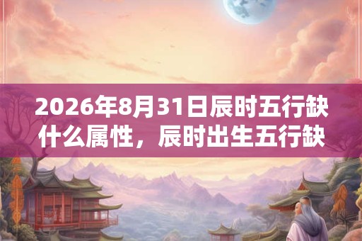 2026年8月31日辰时五行缺什么属性，辰时出生五行缺什么