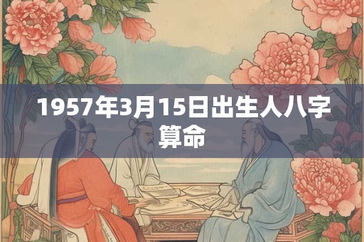 1957年3月15日出生人八字算命