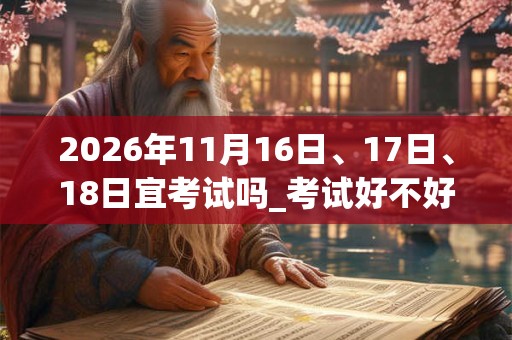 2026年11月16日、17日、18日宜考试吗_考试好不好 2026年11月16日、17日、18日宜考试吗_考试好不好