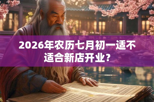 2026年农历七月初一适不适合新店开业？