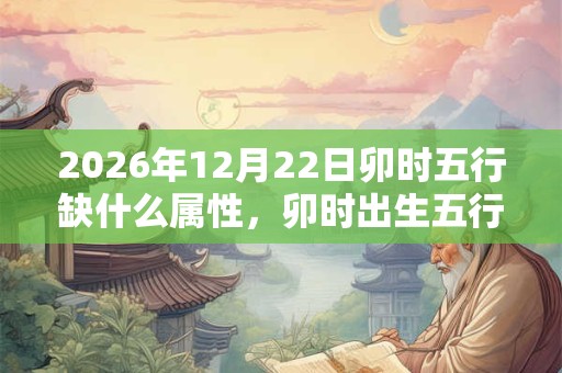 2026年12月22日卯时五行缺什么属性，卯时出生五行缺什么