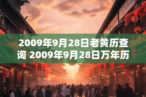 2009年9月28日老黄历查询 2009年9月28日万年历黄道吉日 2009年9月28日老黄历查询 2009年9月28日万年历黄道吉日